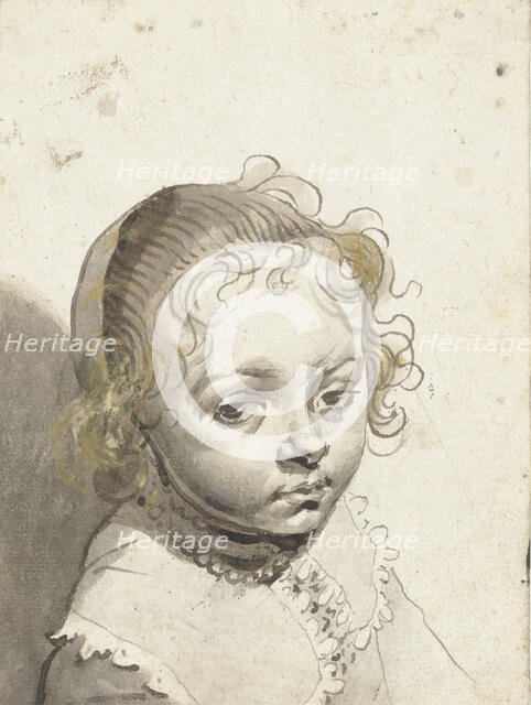 Head of a blonde child, 1594-1662. Creator: Gerard ter Borch I.