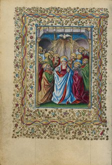 Pentecost; Book of Hours, about 1460. Creator: Unknown.