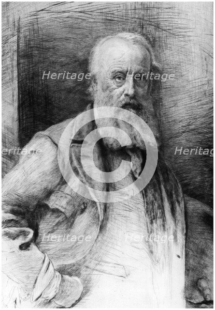 James Clarke Hook, British artist, c1880-1882.Artist: Otto Theodor Leyde