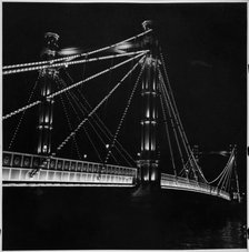 Albert Bridge, Kensington and Chelsea, Greater London Authority, 1960-1985. Creator: Leonard Robin Mattock.