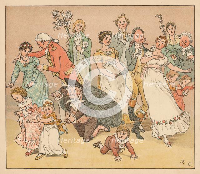 '...and they all fell to playing the game of catch-as-catch-can...', c1885, (1934). Creator: Randolph Caldecott.