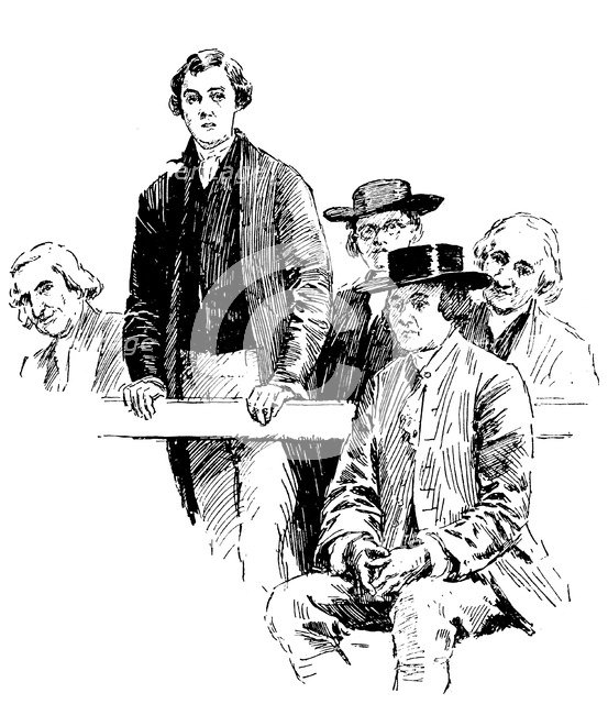 Quaker meeting, London, c1893. Artist: Unknown