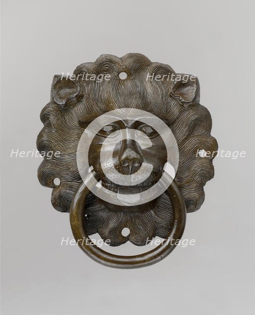Lion mask door pull, German, ca. 1425-50. Creator: Unknown.