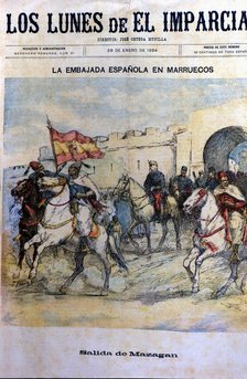 War of Morocco, the Spanish embassy leaving the city of Mazagan to meet the Sultan of Morocco on …