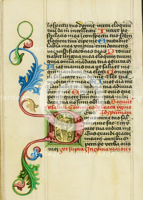 Decorated Initial D; Prayer Book, about 1470-1480. Creator: Workshop of Valentine Noh.