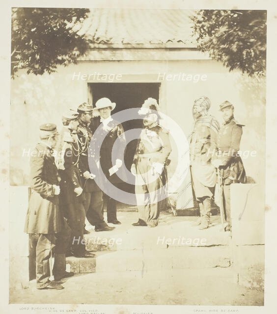 Group at Head Quarters, 1855. Creator: Roger Fenton.