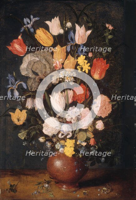 Bouquet of Flowers in an Earthenware Vase, c. 1610. Creator: Anthony van Dyck.