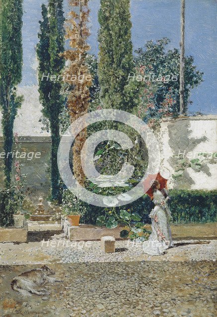 Garden of the Fortuny's house, 1872. Artist: Fortuny, Marià (1838-1874)