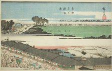 The New Yoshiwara (Shin Yoshiwara), from the series "Famous Places in the Eastern...c. 1839/42. Creator: Ando Hiroshige.