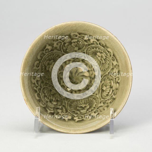 Conical Bowl with Peony Scroll, Northern Song (960-1127) or Jin dynasty (1115-1234), 12th century. Creator: Unknown.