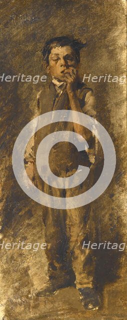 Boy Biting his Nails, 1891-1992. Creator: Wilhelm Busch.