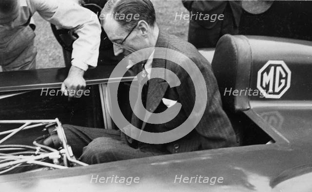 Reid Railton in MG EX135. Creator: Unknown.