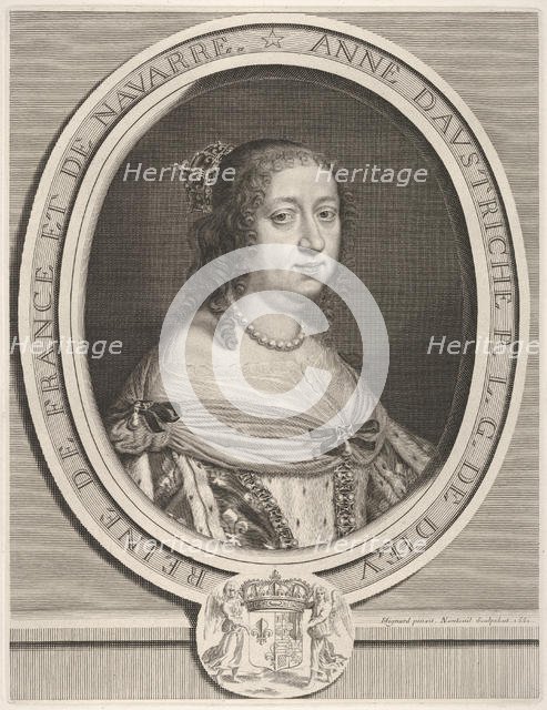 Anne of Austria, 1660. Creator: Robert Nanteuil.