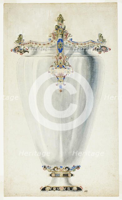 Monumental Jewelled Vase, n.d. Creator: Giuseppe Grisoni.