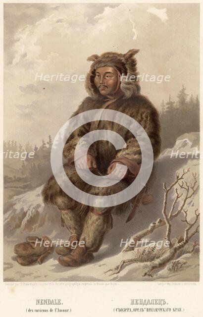 Negidal. (From Lake Orel of the Amur region), 1862. Creator: Karlis Huns.