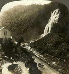 'Espelandfos, one of the loveliest waterfalls in all Scandinavia, Norway', c1905. Creator: Unknown.