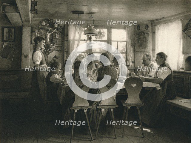 'Mittagsmahl im Schwarzwaldbauernhaus - Lunch in a Black Forest farm-house', 1931. Artist: Kurt Hielscher.