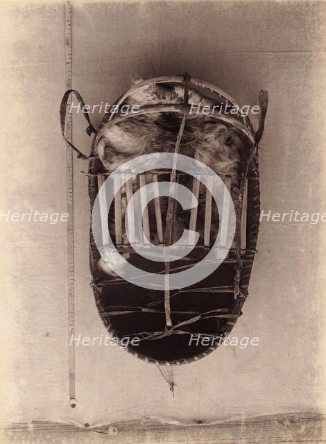Todzhin Birchbark Cradle (sent to the Berlin Museum fur Volkskunde), 1897. Creator: Unknown.