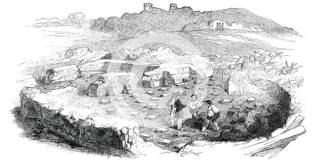 Roman Remains Discovered at Lymne, Kent, 1850. Creator: Unknown.