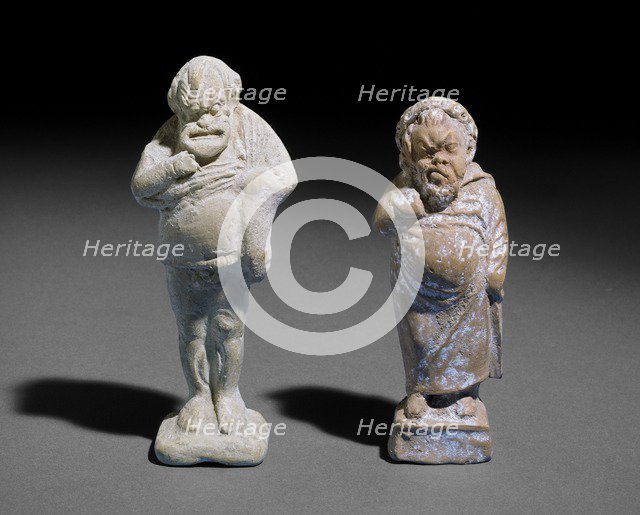 Terracotta figurines of a comic male actors, 4th-3rd century BC. Artist: Unknown.
