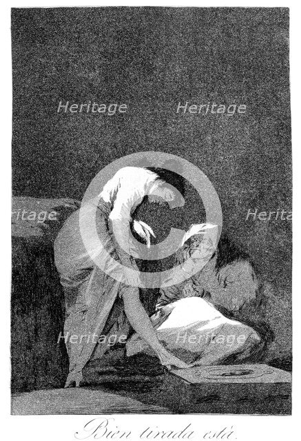 'It is nicely stretched', 1799. Artist: Francisco Goya