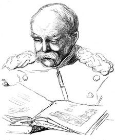 Otto von Bismark, German statesman, 1877.Artist: A von Werner