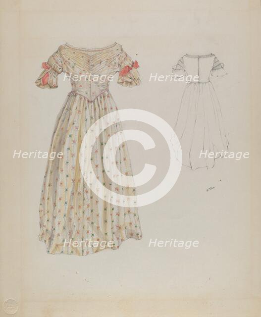 Dress, c. 1937. Creator: Arelia Arbo.