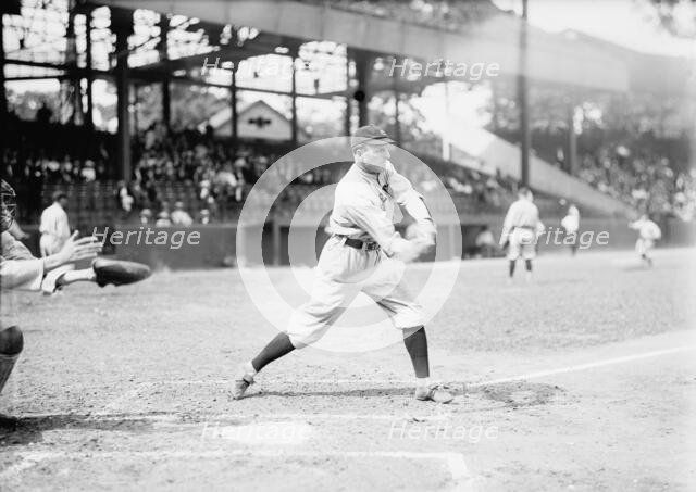 Fred Carisch, Cleveland Al, at National Park, Washington, D.C. (Baseball), 1913. Creator: Harris & Ewing.