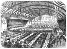 Entertainment of Her Majesty's Ministers in the Volunteer Drill-Hall at Bristol, 1868. Creator: Unknown.