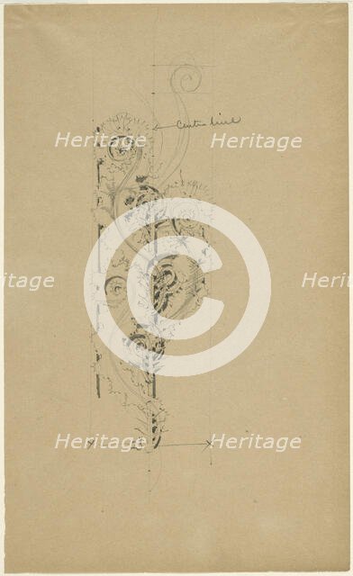 McVickers Theater: Sketch for Untitled Ornamental Band, c. 1883-1891. Creator: Louis Sullivan.