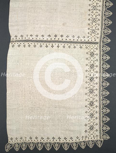 Needlepoint (Cutwork) and Bobbin Lace Altar Frontal, 16th century. Creator: Unknown.