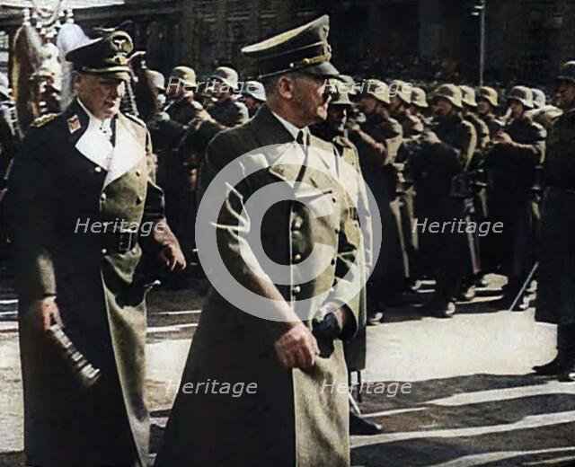 Adolf Hitler and Hermann Goering Inspecting German Soldiers, 1941. Creator: British Pathe Ltd.