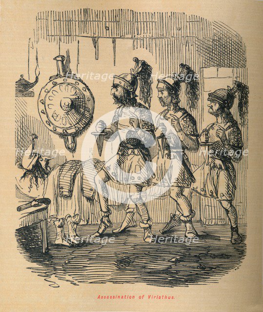 'Assassination of Viriathus', 1852. Artist: John Leech.