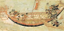 Illustrated Account of the Mongol Invasion (Moko Shurai Ekotoba), Detail: Battle of Koan, c1293. Creator: Anonymous ().