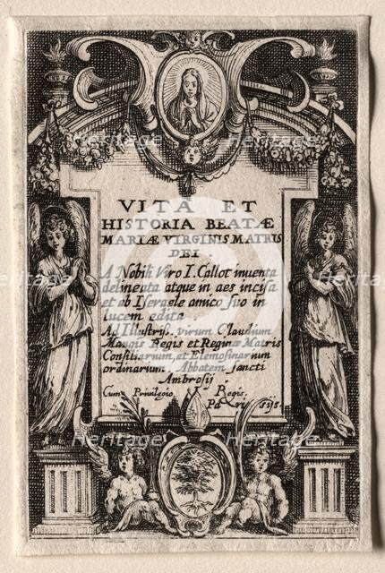 The Life of the Virgin. Creator: Jacques Callot (French, 1592-1635).