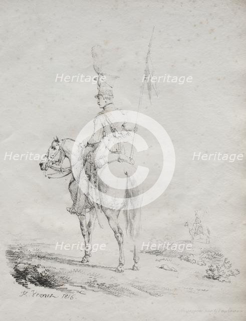 Receuil dessais lithographiques: Le Lancier en Vedette, 1816. Creator: Horace Vernet (French, 1789-1863).