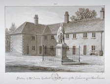 Statue of James Hulbert, St Peter's Hospital, Southwark, London, 1827.  Artist: John Chessell Buckler
