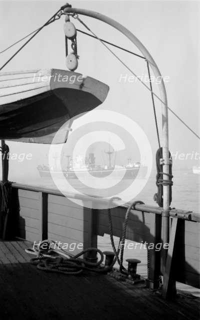 View of a passing ship, Gravesend Reach, Kent, c1945-c1965. Artist: SW Rawlings.