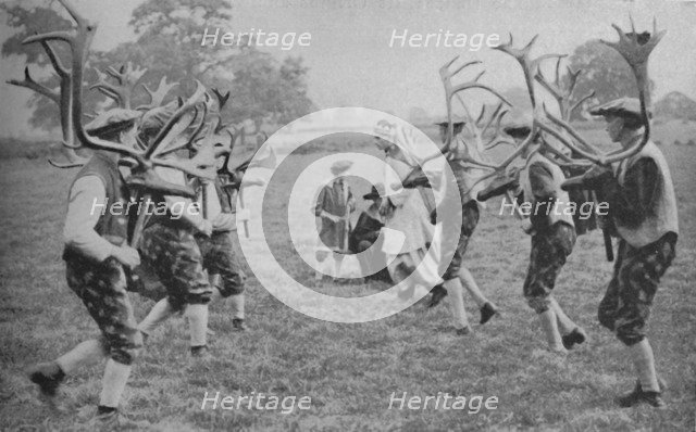 'Ancient Forms of the Dance Still Maintained in England - The Horn Dance', c1935. Artist: Unknown.