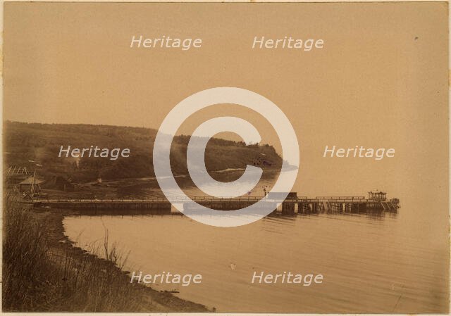 The Gulf of Aniva The Wharf at the Korsakov Prison, 1880-1899. Creator: Innokenty Ignatievich Pavlovsky.