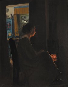 Twilight. The Artist's Wife, 1898. Creator: Laurits Andersen Ring.