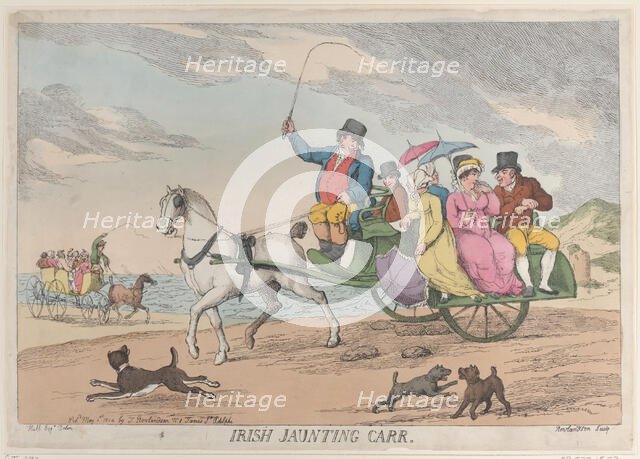 Irish Jaunting Car, May 1, 1814., May 1, 1814. Creator: Thomas Rowlandson.