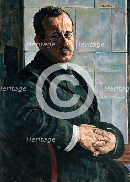 Portrait of Georg Hermann (1871-1943), 1917-1918. Creator: Büttner, Erich (1889-1936).