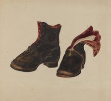 Boy's Shoes, 1935/1942. Creator: Marjorie McIntyre.