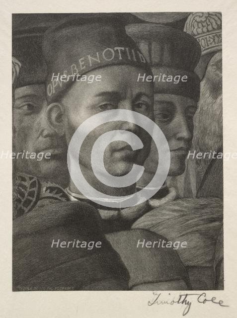 Old Italian Masters: Portrait of Benozzo Gozzoli, 1888-1892. Creator: Timothy Cole (American, 1852-1931).