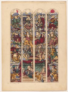 Study for Four Stained Glass Windows "Généalogie dAbraham" , 1844. Creator: Achille Devéria (French, 1800-1857).