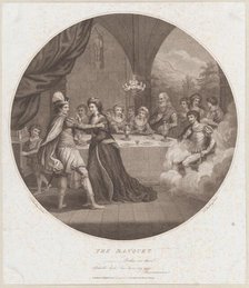 The Banquet (Shakespeare, Macbeth, Act 3, Scene 3), October 10, 1786. Creator: John Baldrey.