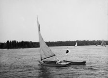D.B.C.Y. [Detroit Boat Club yacht] regatta, # 18 turning water works stake first, c1900-1910. Creator: John S Johnston.