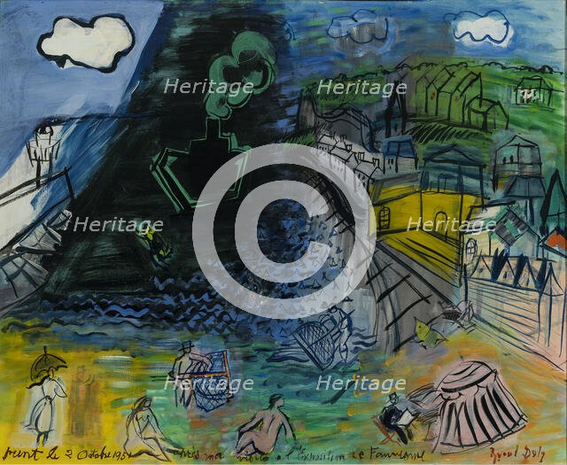 Sainte-Adresse, le cargo noir, 1951. Creator: Dufy, Raoul (1877-1953).