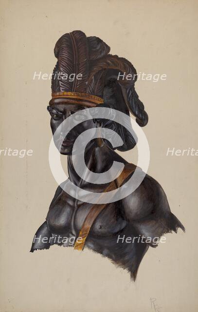 Cigar Store Indian, c. 1936. Creator: Richard F. Smith.